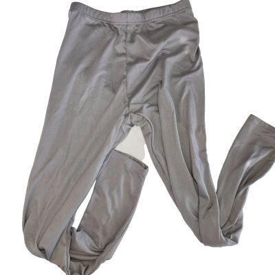 JUST BE Leggings Size Medium Gray Silver Athletic Pants Gym Exercise Lounge